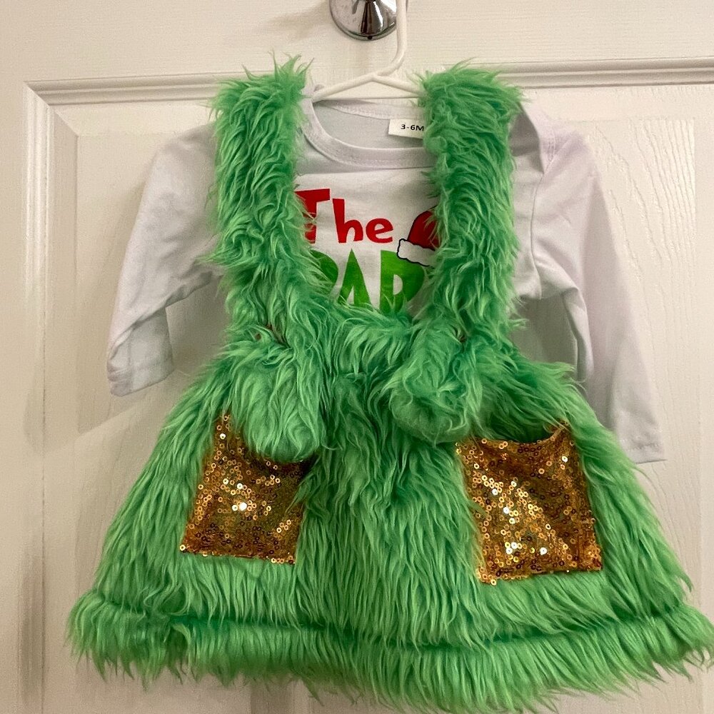 Shaggy Grinch Green Cosplay Costume The Baby who Stole Christmas! 3/6 Mon